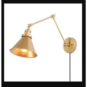 LNC Wollemia 1-Light Modern Gold Swing Arm Wall Sconces NEW light fixture